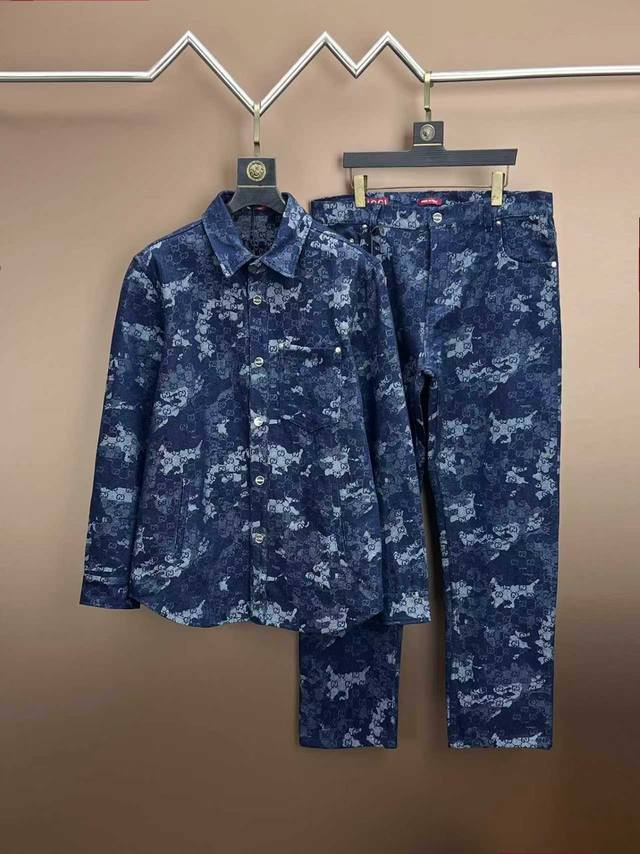 Gucci 25Ss New Orchid Floral Denim Sizes: SML XL