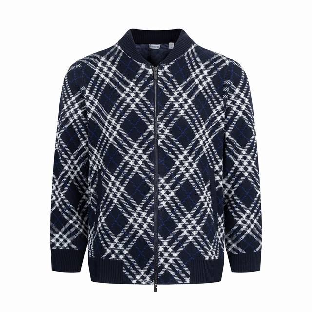 Exclusive Supply Burberry Diamond Check Zip-Up Sweater Jacket. Developed from th