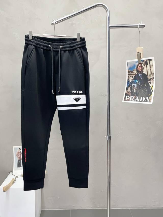 Prada Exclusive New Casual Trousers, High-End Version! Made with custom-made bo