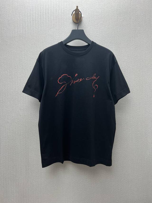 Givenchy 25Ss New Crew Neck Snake Print Short Sleeve T-Shirt Men's Black High Ve