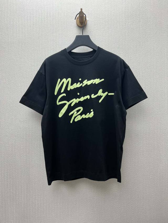 Givenchy 25Ss New Letter Logo Embroidered Crew Neck Pullover Short Sleeve T-Shi