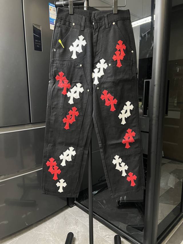 Next Day Chrome Hearts 25Fw Ch Logging Black, White, Red & Pink Leather Workwear