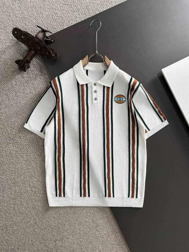 High-quality Gucci 2025 Autumn/Winter New Men's Collared Short-Sleeve T-Shirt,