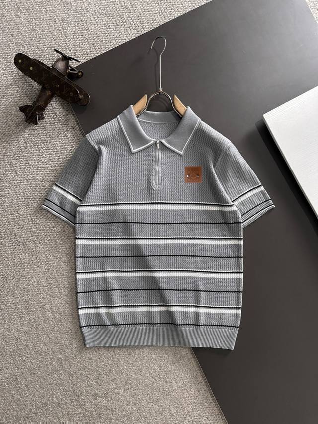 High-quality Loewe 2025 Autumn/Winter New Men's Collared Short-Sleeve T-Shirt,