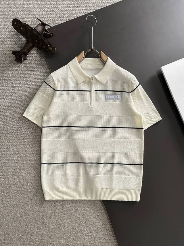 High-quality Dior 2025 Autumn/Winter New Men's Collared Short-Sleeve T-Shirt, s