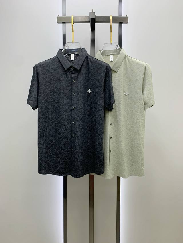 Dior 25Ss Spring/Summer New Polo Shirt with Lapel. Made from select Tencel cott