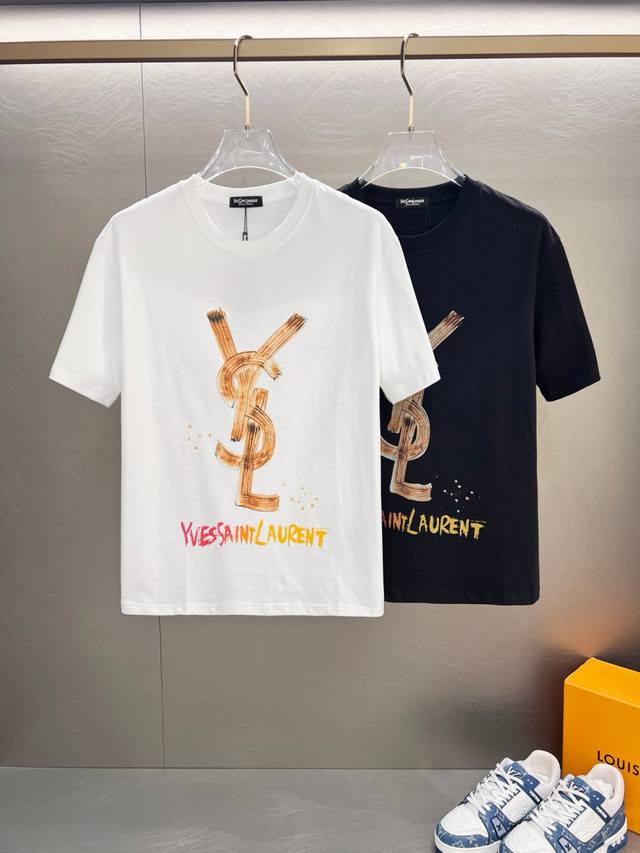 Ss Saint Laurent pure cotton latest fabric, highest version, classic logo patter