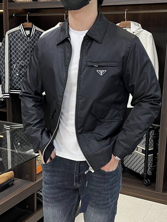 Featured Prada 2025Ss Early Autumn New Arrival: Prada Collared Jacket. A popula