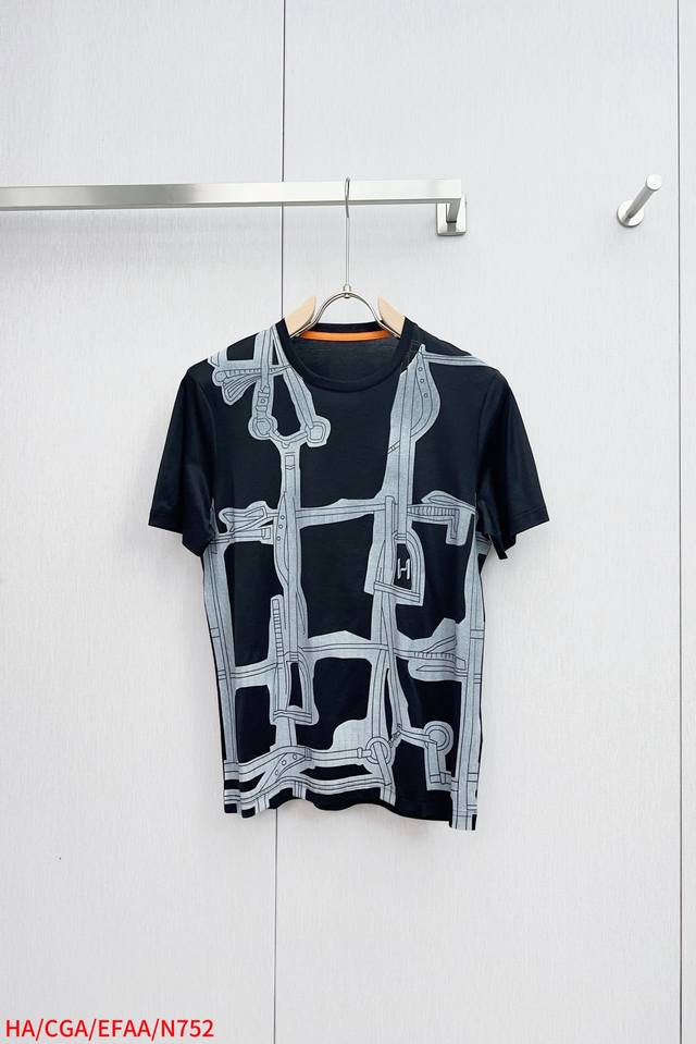 N752 Ha Hermes Top Quality 2025 New Arrival Short-Sleeve T-Shirt! Made with sele