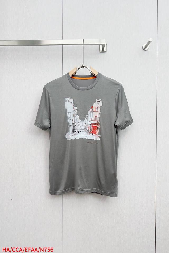 N756 Ha Hermes Top Quality 2025 New Arrival Short-Sleeve T-Shirt! Made with sele