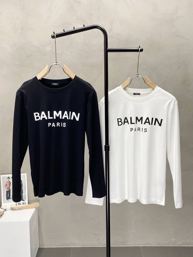 Balmain Exclusive New Original Men's Casual Long-Sleeve Shirt, High-End Customi