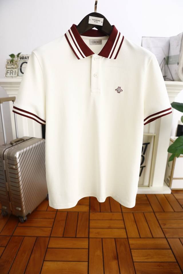 Dior Christian Di*R. 2025 Summer Classic Fashion Polo Short-Sleeve Shirt. A sty
