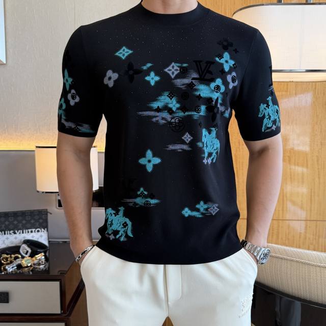 Lv -2025Ss Autumn/Winter Short-Sleeve Knit Sweater Series! A must-have for casua