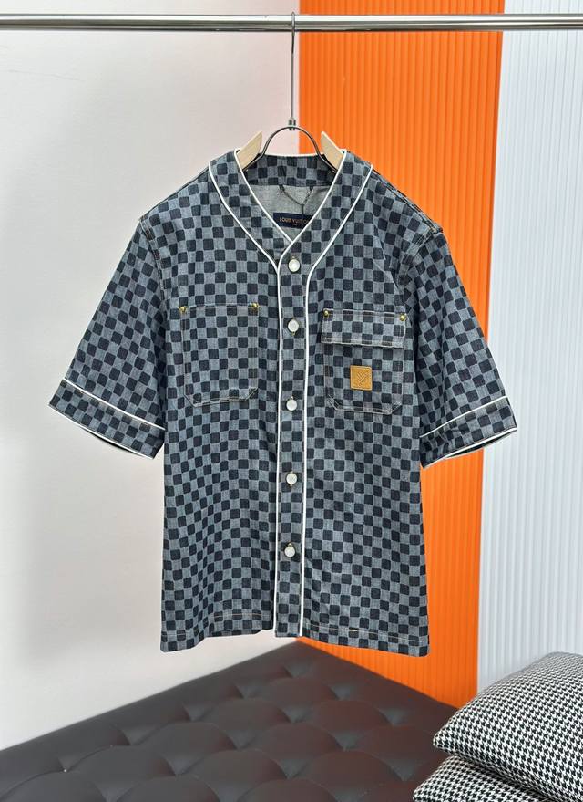 Louis Vuitton Pocket Logo Check Short-Sleeve Shirt. Purchased from a supplier fo