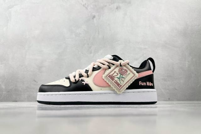 K13 Special Offer Local Custom Sneakers Nike Court Borough 2 "Berry Troubles" GS