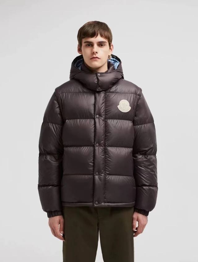 Model Image# Moncler New Hooded Down Jacket, Hood Detachable! Cyclone 2-in-1 Goo