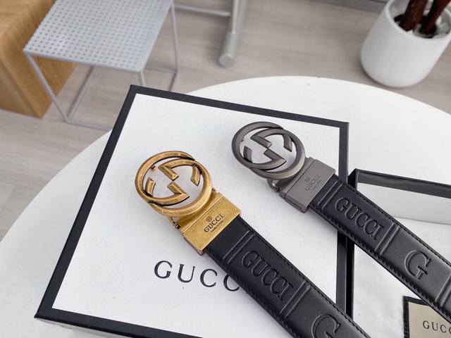 Gucci Belt, 3.4cm Width. A globally popular bestseller. The belt is crafted fro