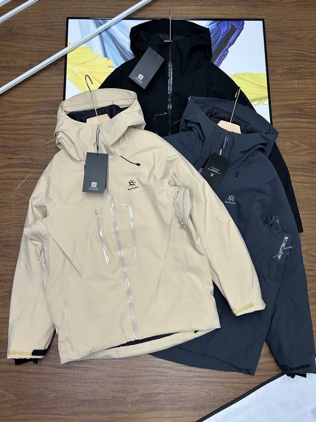 Top Quality Kailas Men's Hooded Down Jacket with Technical Fabric, Windproof, Wa