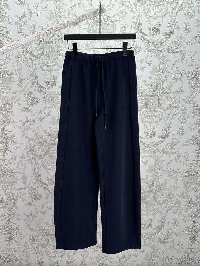 Miumiu 25Ss New Casual Pants with Elastic Waistband and Miuiu Logo on Pockets, N