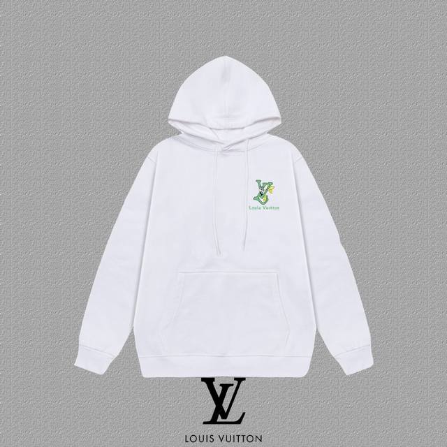 Lv Louis Vuitton] 2025 Autumn/Winter New Paris Print Hoodie High-end Pure Cotton