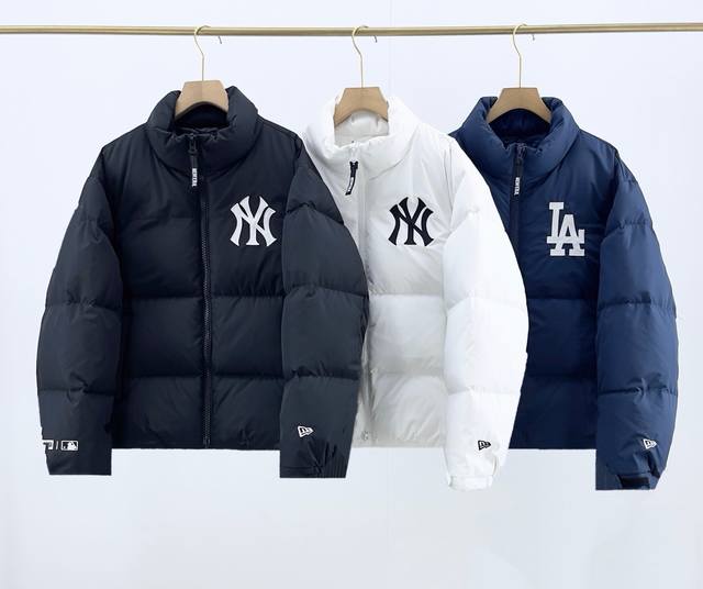 New Arrival! Real Photos! New Era Winter New Mlb Stand Collar Woven Bread Down J