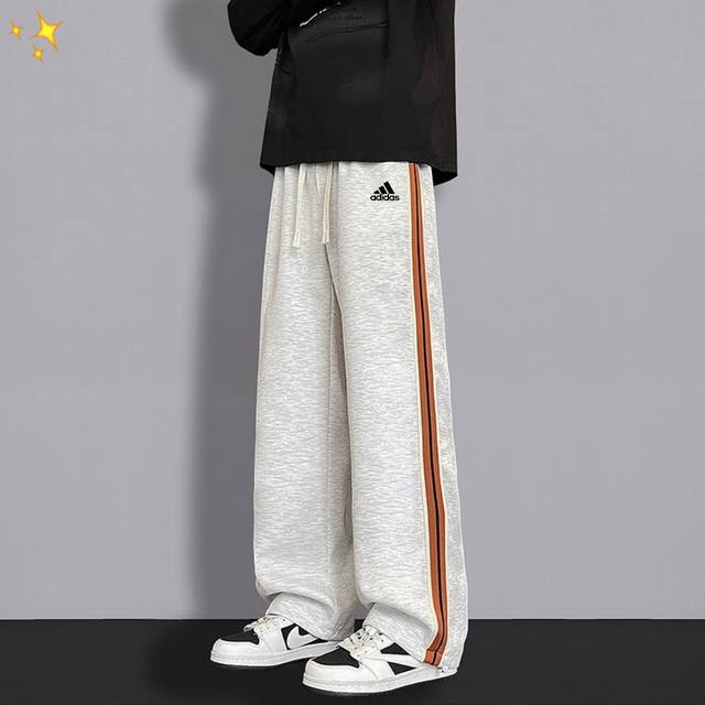 New Arrival Adidas SS25 Retro Casual Pants Straight Leg High Street Pants Knit