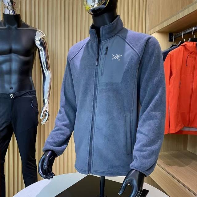 Arc'Teryx Double-Layer Fleece-Lined Thick Outdoor Casual Stand-Up Collar Jacket.