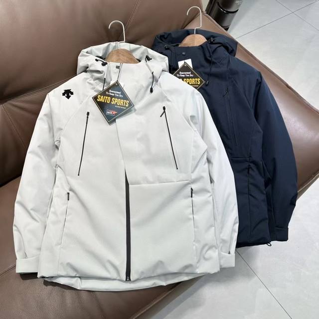 New Winter Arrival Descente Winter Cotton-padded Jacket for Men and Women Navy B