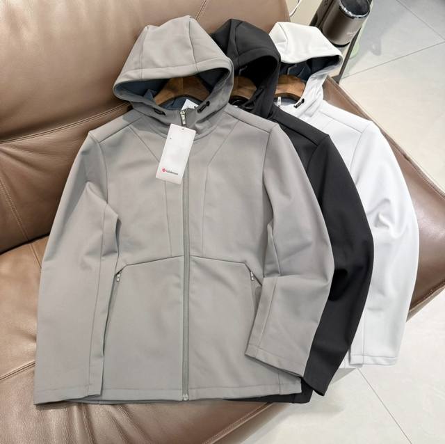 Lululemon style, softshell fleece hooded jacket. Upgraded fabric with strict sel