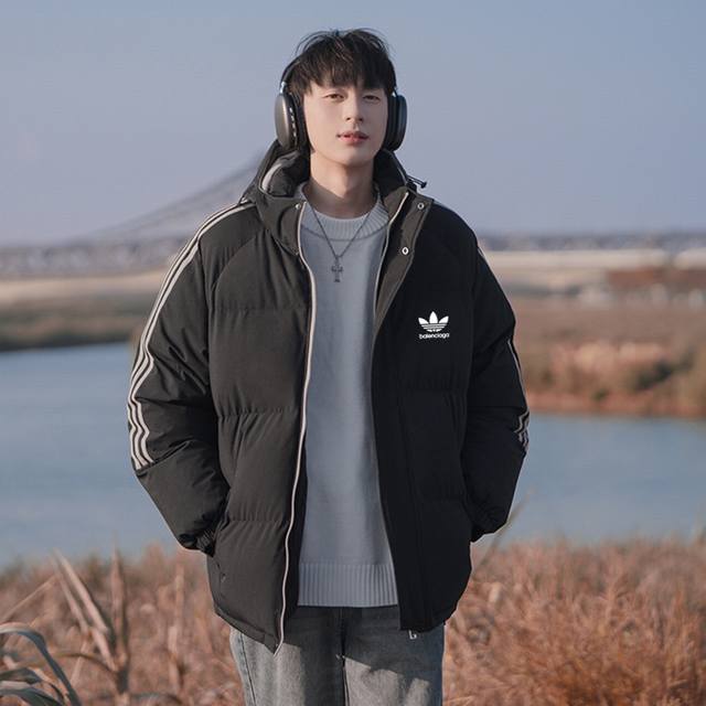 Adidas & Balenciaga collaboration down jacket, unisex, exclusive bestseller, a m