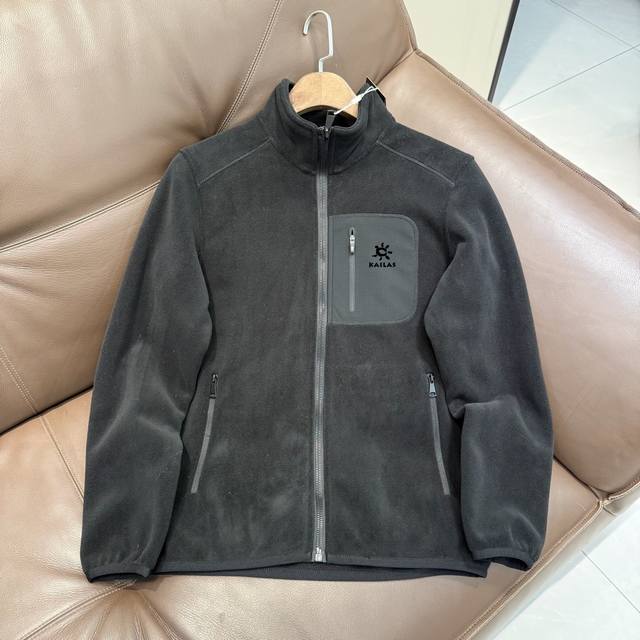 Kailas Autumn/Winter Stand-up Collar Fleece Jacket Colors: Black, Army Green, Da