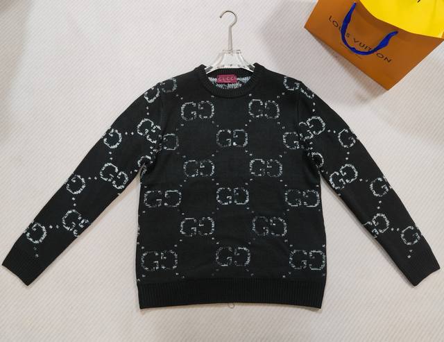 Gucci Double G All-over Print Custom Wool Sweater Color: As pictured Size: Xs-L