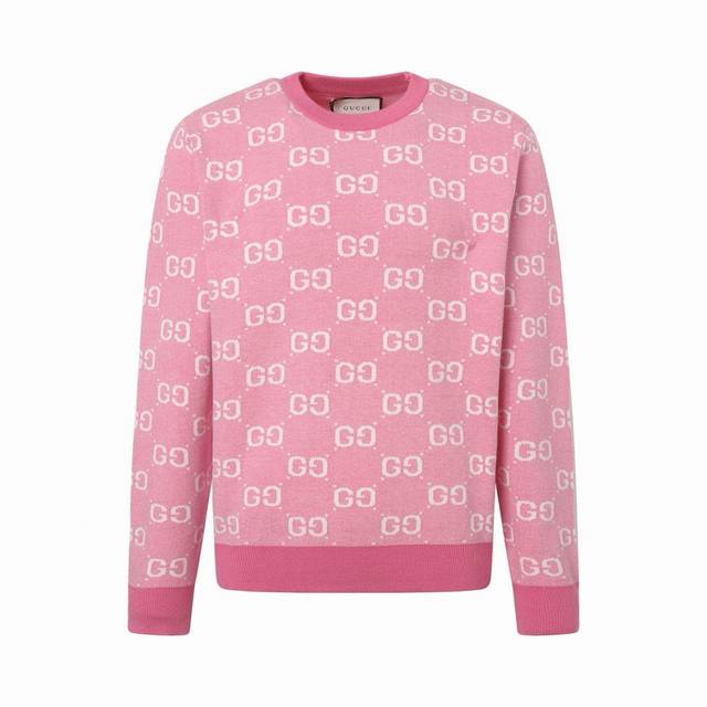 Gucci Gg knit cotton jacquard sweater, unisex and versatile, the brand's iconic