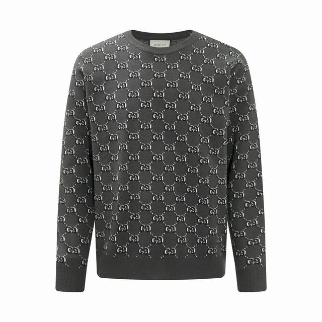 Gucci Gg knit cotton jacquard sweater, unisex and versatile, the brand's iconic