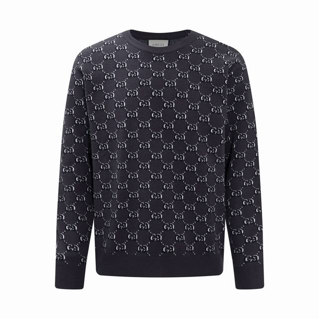 Gucci Gg knit cotton jacquard sweater, unisex and versatile, the brand's iconic