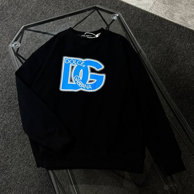 Dg Dolce & Gabbana 2025 High-Quality Crew Neck Sweatshirt, Drop-Shoulder Loose F