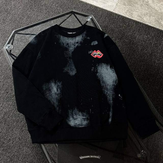 Chrome Hearts 25th Anniversary High-Quality Crew Neck Sweatshirt, Drop-Shoulder