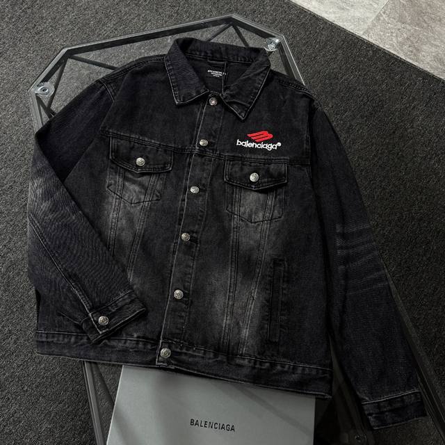 Balenciaga 25 High-End Denim Jacket, made with 480g premium custom slub fabric,
