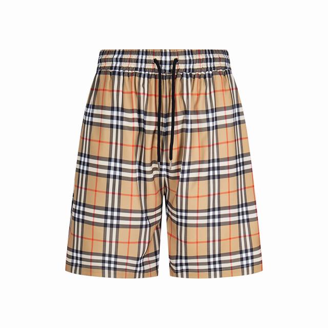 Burberry Check Beach Casual Five-Point Shorts High-quality goods from a trading