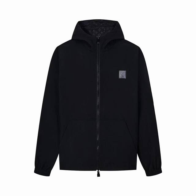 Lv2025 Spring/Summer New Reversible Hooded Jacket, Plaid Jacquard Fabric, Aligne