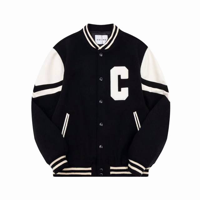 New Arrival: Celine's Exclusive High-Quality Classic Baseball Jacket - Loose-fit