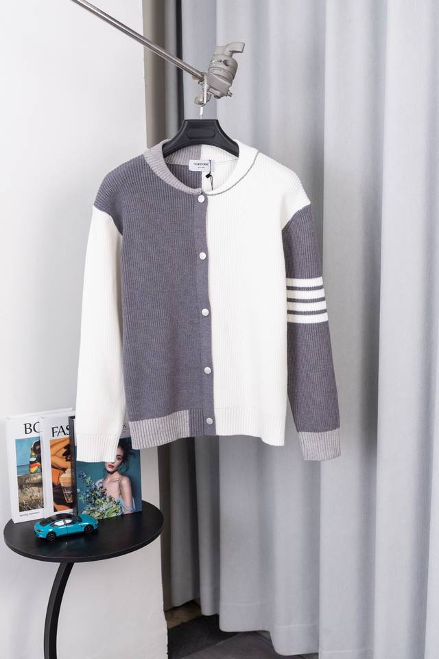 Top-quality, top-tier proxy purchase version Ss25 Autumn New Tb Four-bar gray an