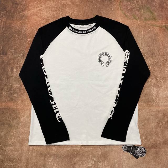 High-quality Comehearts-Ch cross and Sanskrit black and white patchwork print l