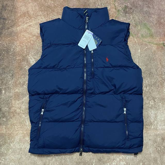 New Arrival! Rah Lauren Embroidered Down Vest, Premium Version, 100% Pure Down,