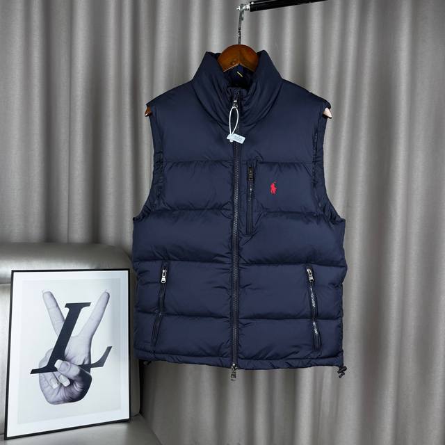 Top-tier version Ralph Lauren Men's Classic Pocket Zipper Water-repellent Down V