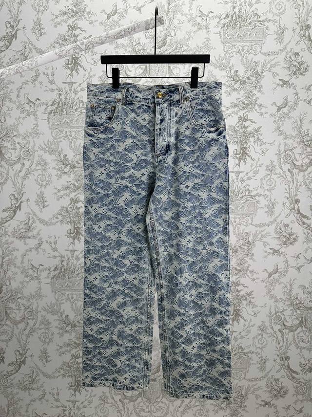 Louis Vuitton 25Ss New Monogram Denim Skate Pants. These intricately crafted de