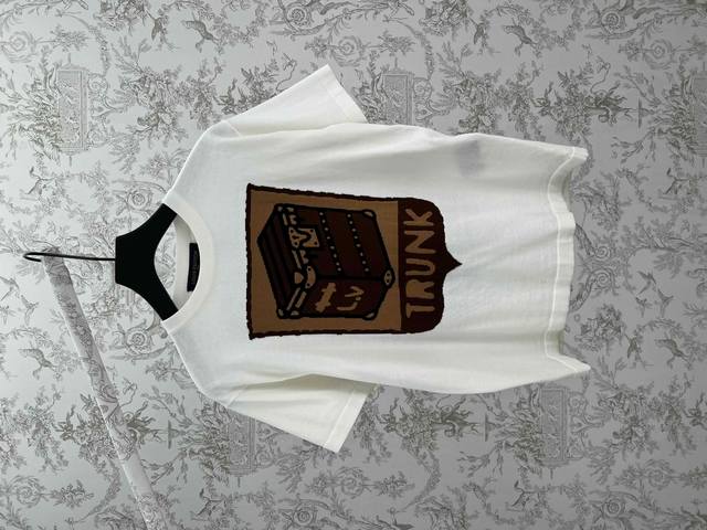 Louis Vuitton 25Ss New Printed Crew Neck T-Shirt, Geometric Style, Loose Fit, M