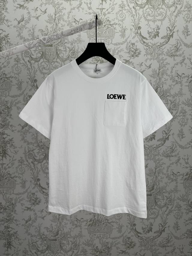 Loewe 25Ss New Arrival Cotton Loose Fit T-Shirt, White, Medium Weight Cotton. Lo