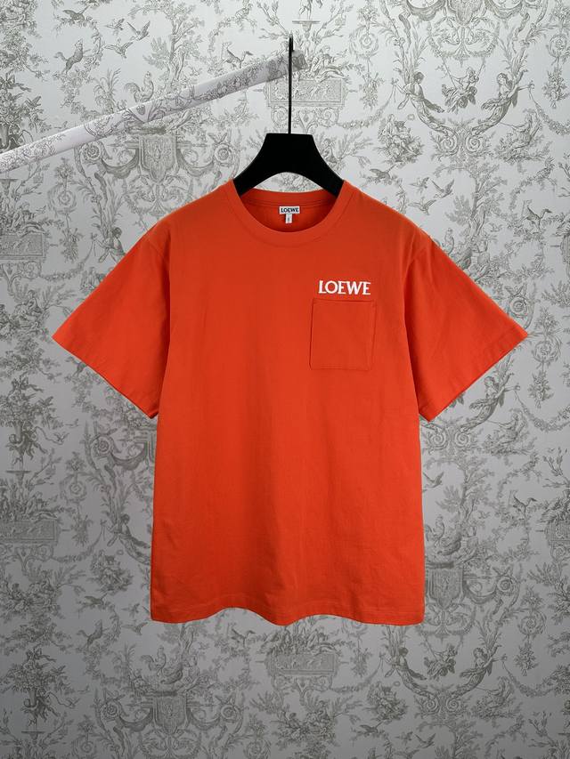 Loewe 25Ss New Arrival Cotton Loose Fit T-Shirt, Red, Medium Weight Cotton. Loos