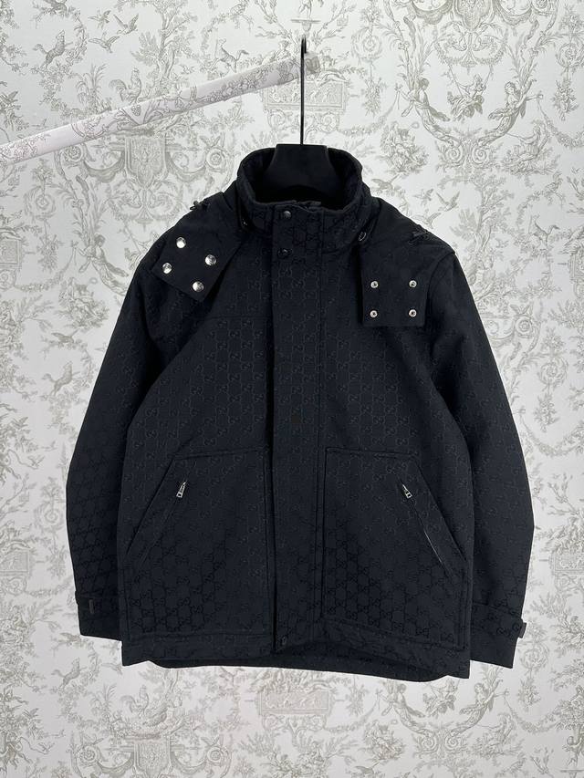 G brand 25Ss new plaid zip-up hooded jacket. In this collection, the signature G